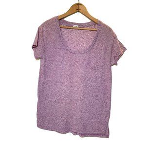 Garage Light Purple Lavender Heather Cap Sleeve Scoop Neck T Shirt XSmall